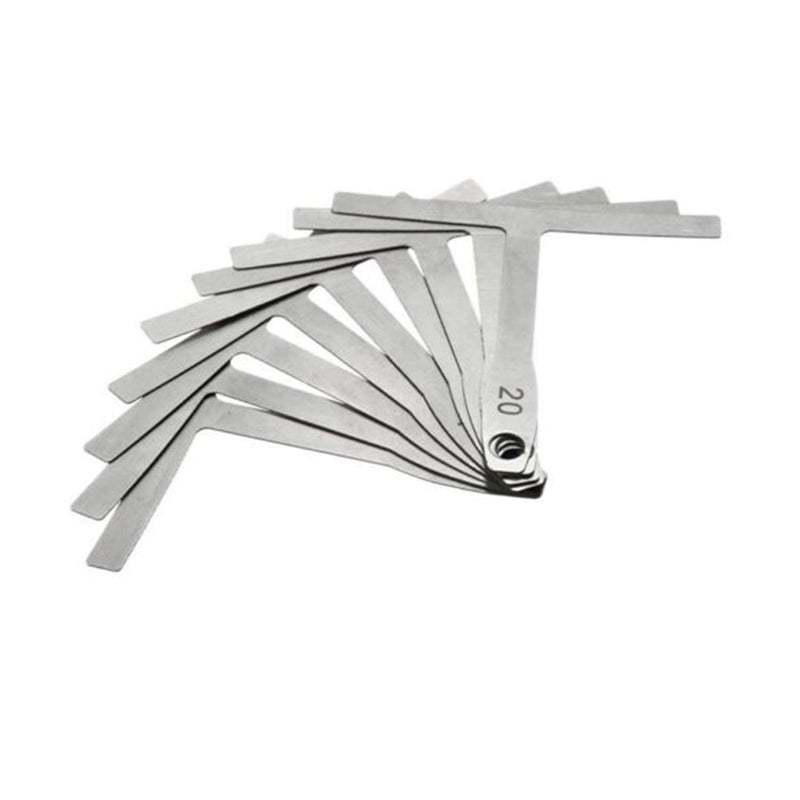 LGEGE UnderString Radius Gauge for Guitar and Bass Setup Bridge Saddle Adjustments Set of 9 Luthier Tools