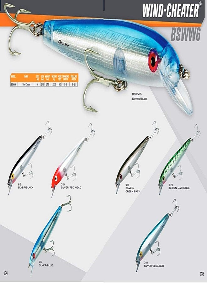 Bomber Saltwater Grade Wind-Cheater - Green Mackerel - 6 in, (BSWW6319) - Image 2