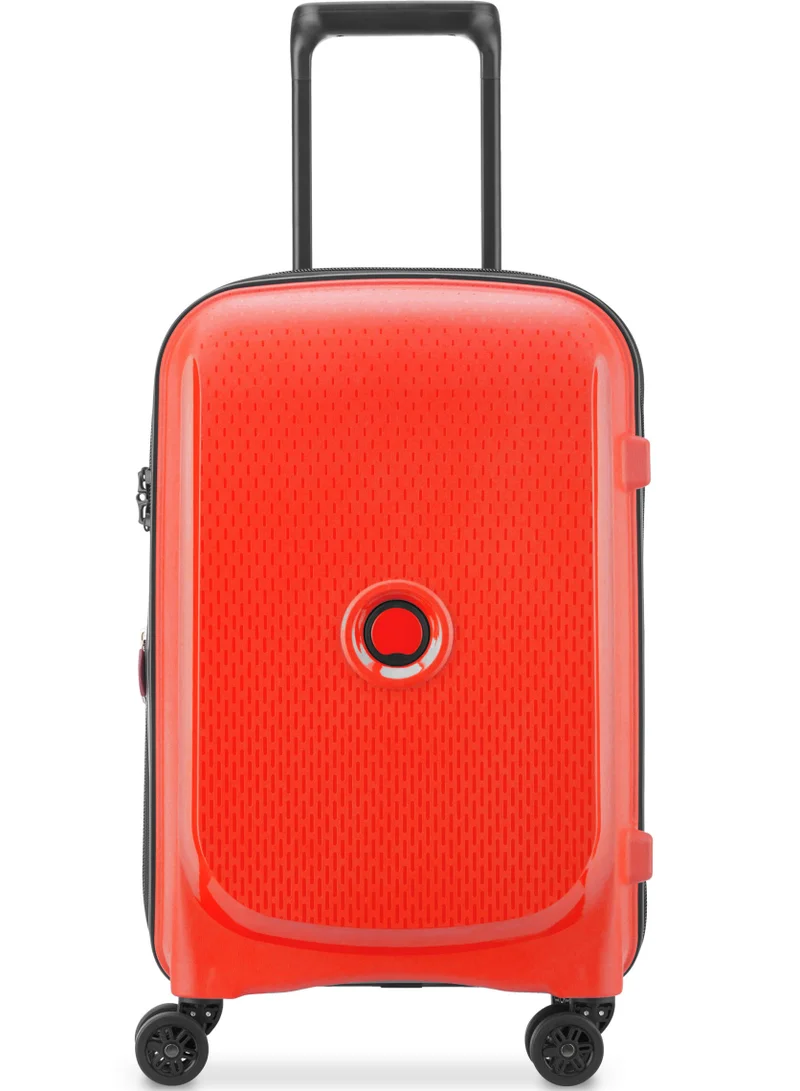 DELSEY Paris Belmont+ 55 Cm Hardcase 4 Double Wheel Expandable Cabin Luggage Trolley - Faded Red