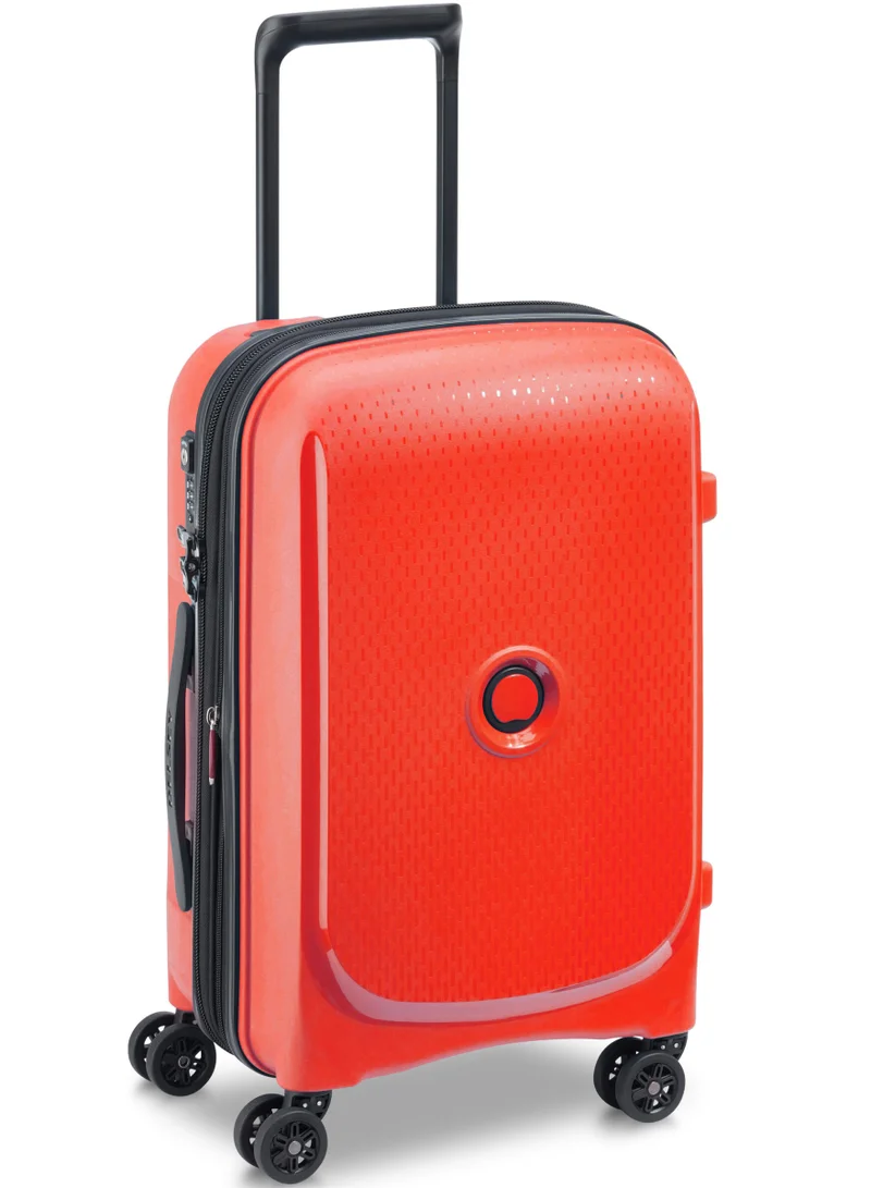 DELSEY Paris Belmont+ 55 Cm Hardcase 4 Double Wheel Expandable Cabin Luggage Trolley - Faded Red