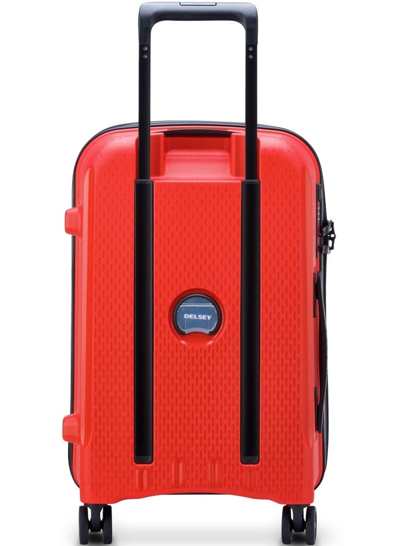 ديلسي _باريس حقيبة ترولي كابينة بيلمونت+ 55 سم صلبة بعجلات مزدوجة قابلة للتوسيع لون أحمر باهت - Image 3