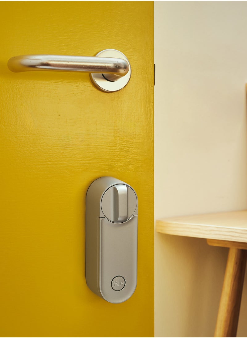 Yale - Smart Door Lock Linus L2, Silver - Keyless Entry, Easy Installation, Built-in WiFi And Bluetooth, Remote Access, Virtual Keys, Retrofit Over Euro Profile Cylinder, Instant Alerts - Image 1
