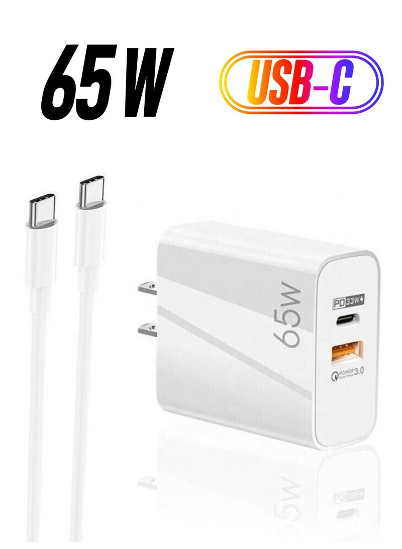 MUNTAQI 65W Fast Charge Adapter For MacBook Pro Laptop Type C PD Quick Phone Charger For iPhone 13 11 iPad Huawei Samsung - Image 1