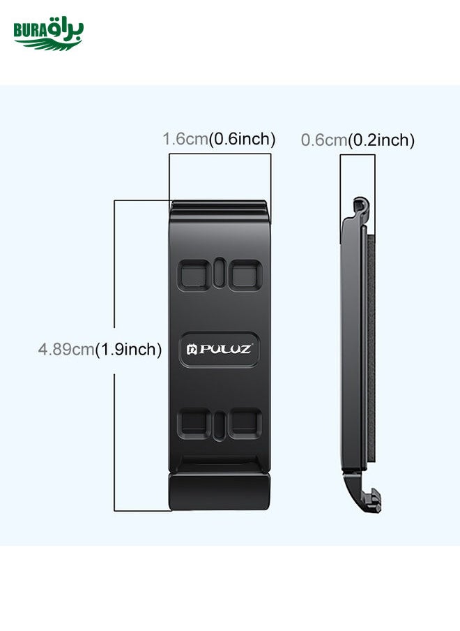 BURAQ PULUZ Aluminum Alloy Vertical Shooting Magnetic Quick-release Battery Side Interface Cover for Insta360 Ace Pro 2 (Black)  - Image 2