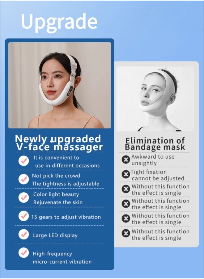 Generic - Microcurrent V-face shaping instrument(V-face bandage,V-face slimming instrument,Facial lifting, firming, shaping, double chin, facial contour, portable for home use) - Image 1