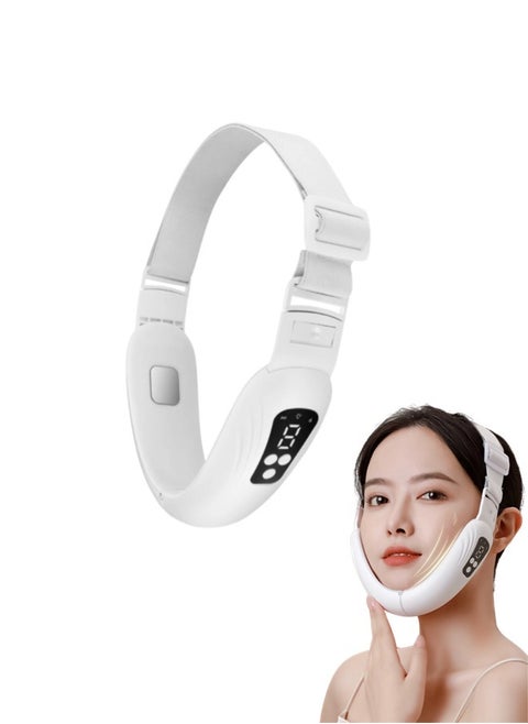 Microcurrent V-face shaping instrument(V-face bandage,V-face slimming instrument,Facial lifting, firming, shaping, double chin, facial contour, portable for home use)