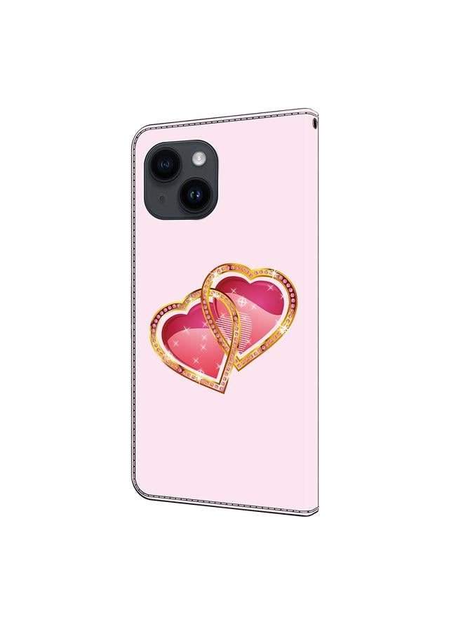 S-TOP Case For iPhone 15 Crystal Painted Leather Phone case - Image 3