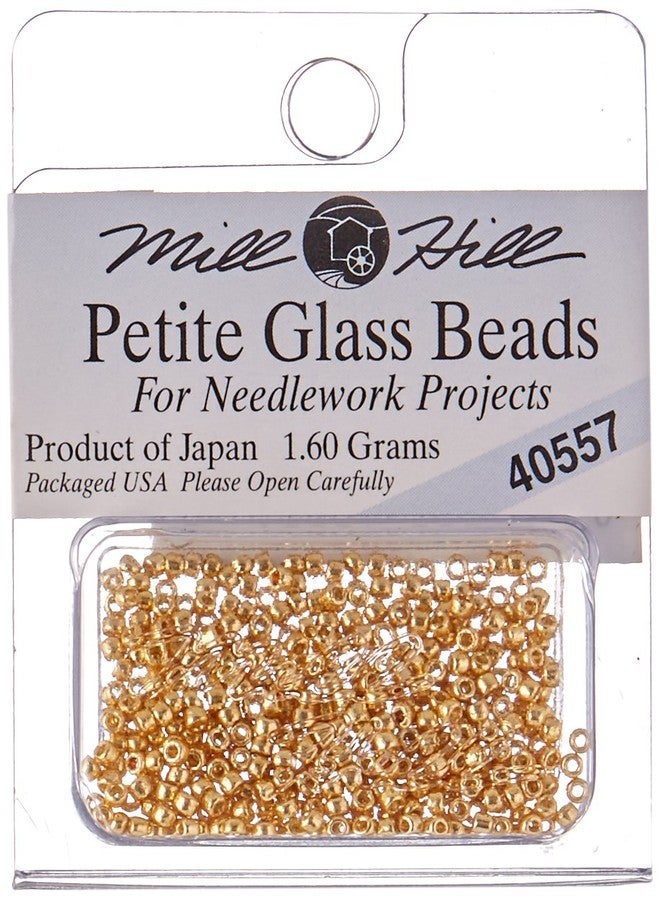 Mill Hill Petite Glass Seed Beads 2mm 1.6g, Gold - Image 1