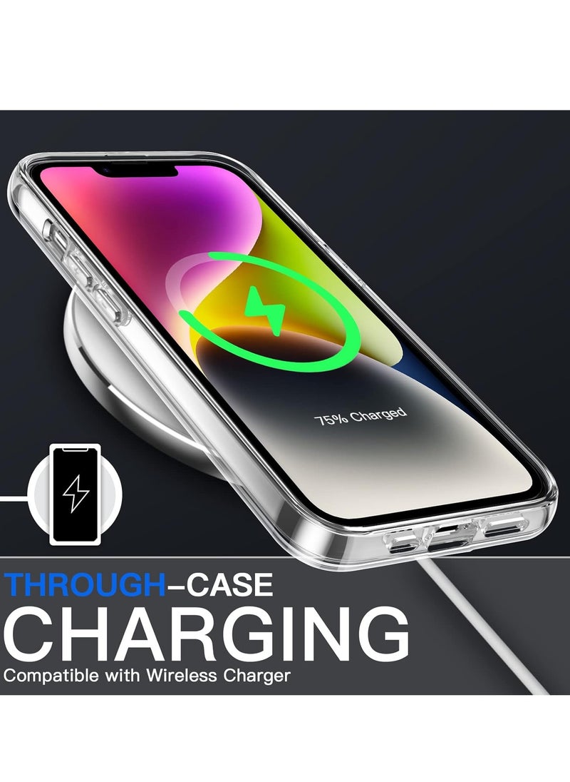 Generic Jetech mobile phone case for iPhone 14, size 6.1 inches, anti-yellowing shockproof mobile phone, scratch-resistant transparent back, thermoplastic polyurethane carbonate  - Image 3