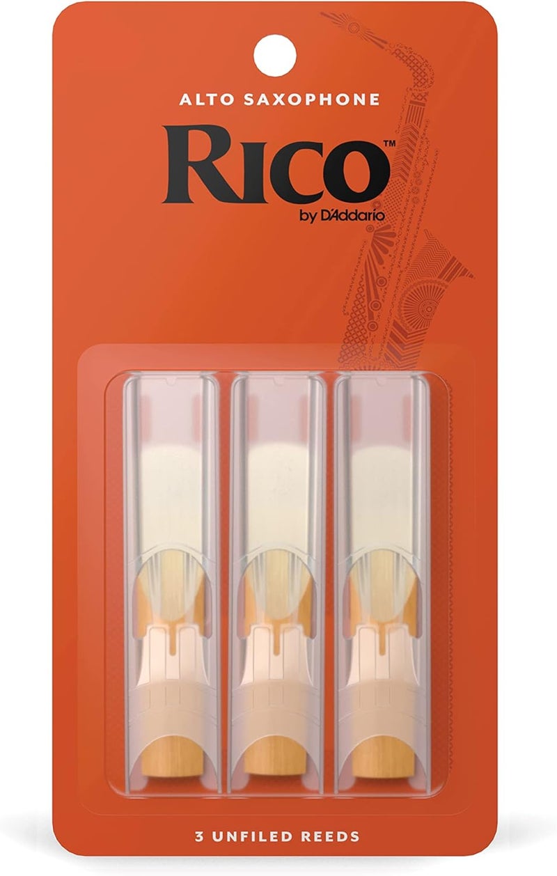 D'Addario Rico by D'Addario Alto Sax Reeds, Strength 2, 3-Pack - Image 1