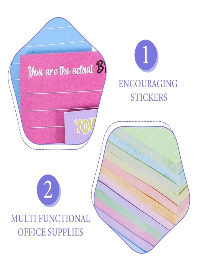Healeved 12-Pack Small Sticky Memo Pads Assorted Colored Note Pads for School and Office Use Adhesive Self-Stick Notes for Teachers Students and Home Organization - Image 4