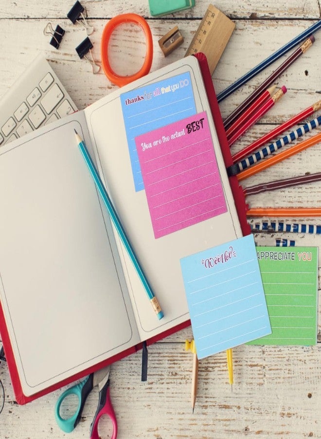 Healeved 12-Pack Small Sticky Memo Pads Assorted Colored Note Pads for School and Office Use Adhesive Self-Stick Notes for Teachers Students and Home Organization - Image 2