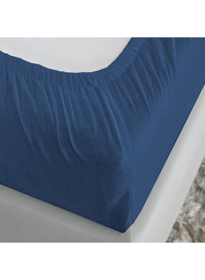 Trident Soft Comfort Fittedsheet for Double Bed, 210 TC 100% Cotton Elastic Fitted Bedsheet, Soft and Breathable, King Size Fitted Bedsheet with 2 Pillow Covers - Earthy Tale - Image 5