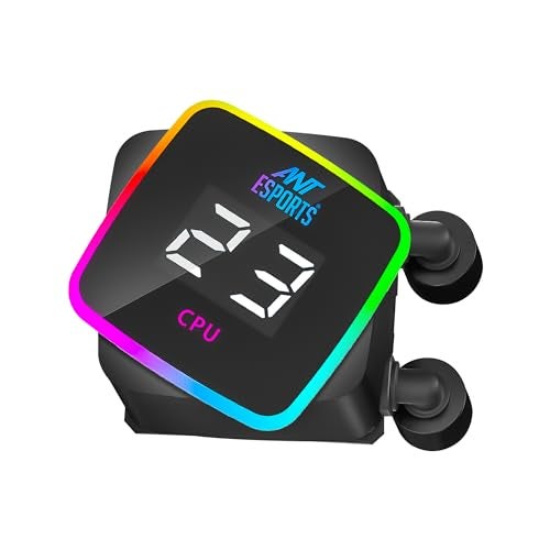 Ant Esports ICE Flow 360 ARGB 360mm ARGB Liquid Cooler/AIO with Display - Black | Support Intel & AMD CPU Socket AM5, AM4, AM3, LGA1700, 1200, 2066, 1151 | Evaporation-Proof Tubing | Dual-Chamber Pump - Image 2