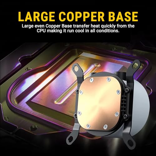 Ant Esports ICE Flow 360 ARGB 360mm ARGB Liquid Cooler/AIO with Display - Black | Support Intel & AMD CPU Socket AM5, AM4, AM3, LGA1700, 1200, 2066, 1151 | Evaporation-Proof Tubing | Dual-Chamber Pump - Image 5