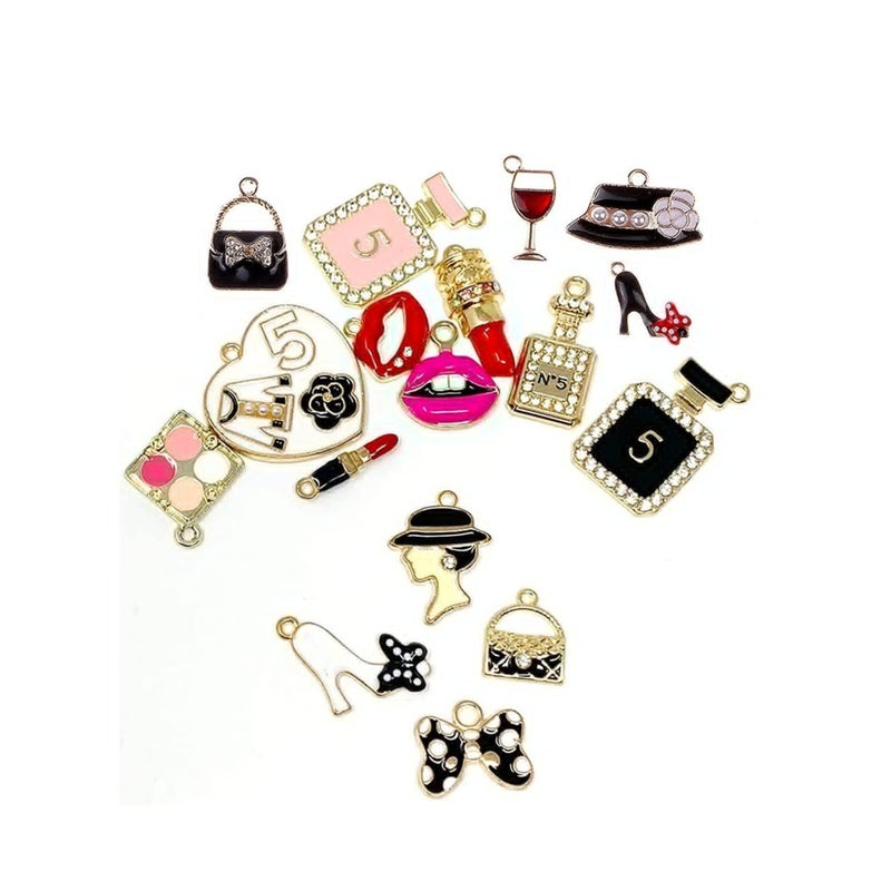 Zikra 17 Pack Leather Sandals Shoe Accessory Shiny Jewelry, Luxury Fashion Rhinestone Shoe Jewelry Accessory for Women Girls - Image 4