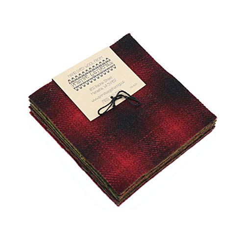 Moda Fabrics Primitive Gatherings Hand Dyed Wool Holiday Charm Pack 10 5-inch Squares Moda Fabrics PRI 6014 - Image 2