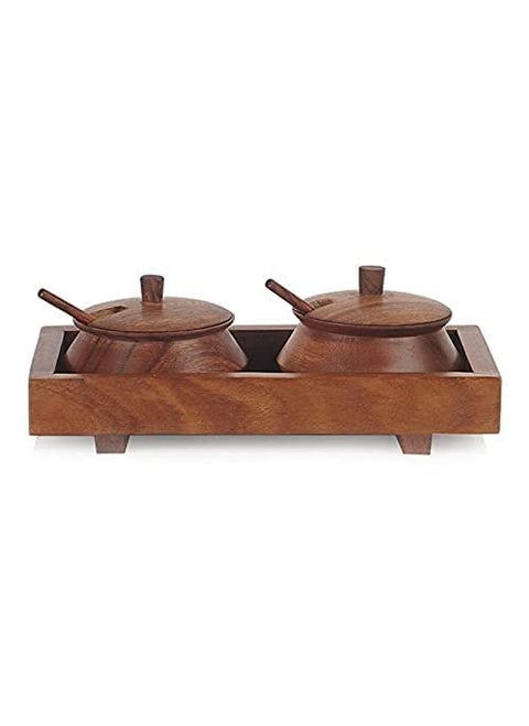 Rana, Wooden Mukhwas Container | Masala Box | Spice Rack | Spice Storage Jars | Condiment Mukhwas Container Spice Holders Supari Saunf Container Set Masala Container Mukhwas Tray Set Gift Item