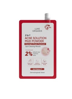 LUXE ORGANIX Luxe Organix 2in1 Acne Solution Mud Powder Overnight Pimple Treatment 9g  - Image 1