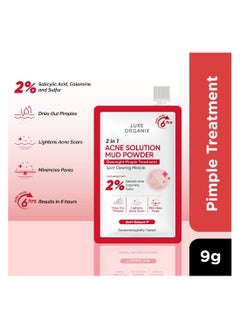 LUXE ORGANIX Luxe Organix 2in1 Acne Solution Mud Powder Overnight Pimple Treatment 9g  - Image 2