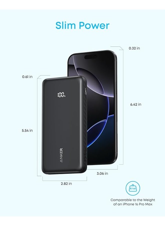 أنكر بنك الطاقة Anker Zolo بسعة 10000 مللي أمبير وقوة 22.5 واط للشحن السريع مع كابل USB-C مدمج لأجهزة iPhone 16/17 Series و iPad و Galaxy و Pixel وغيرها (أبيض) - Image 4
