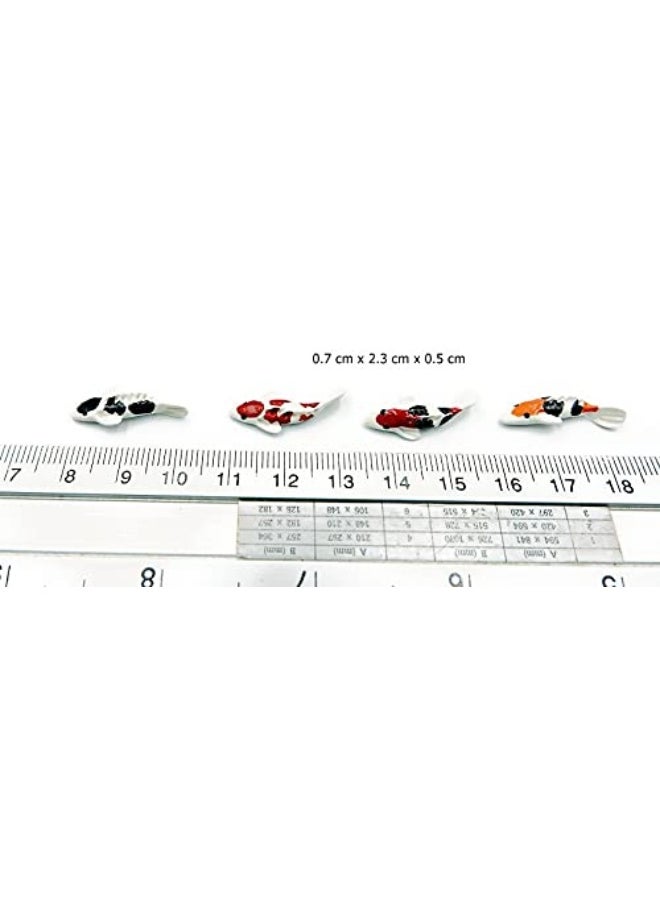 1shopforyou - Lot of 12 Miniature White Fish Fairy Garden Supplies Animal Fish Figurine Furniture Dollhouse # 3 Colors Orange Black & White - Image 1