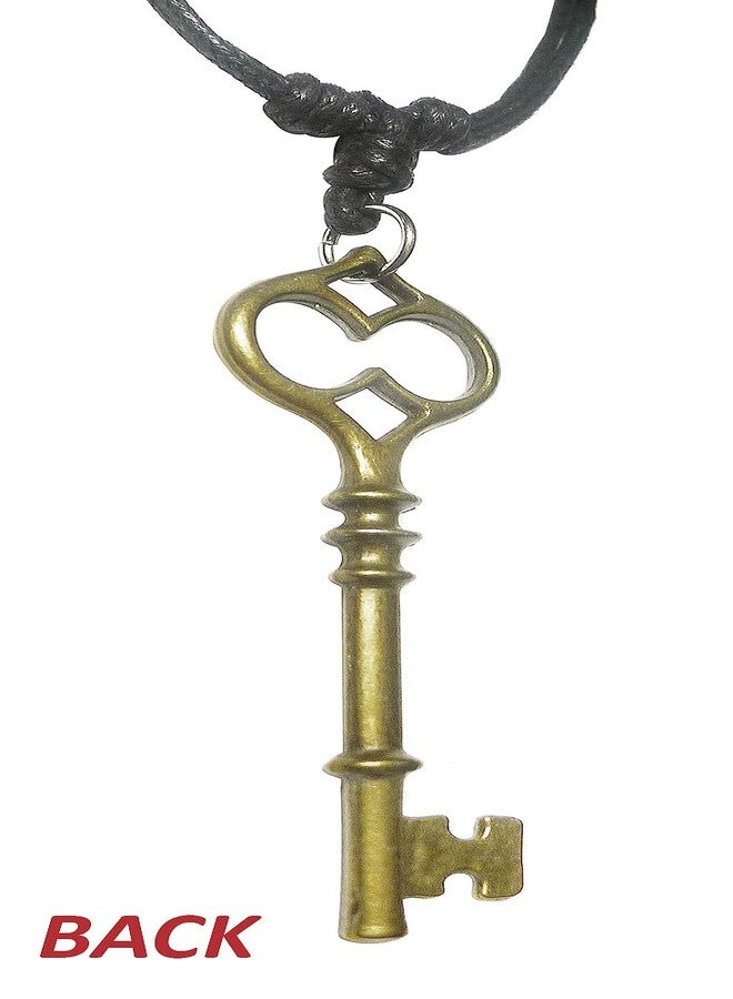 Bijoux De Ja قلادة مفتاح قلعة سكلتون سلتيك برونزية عتيقة مع سحر قابل للتعديل - Image 4