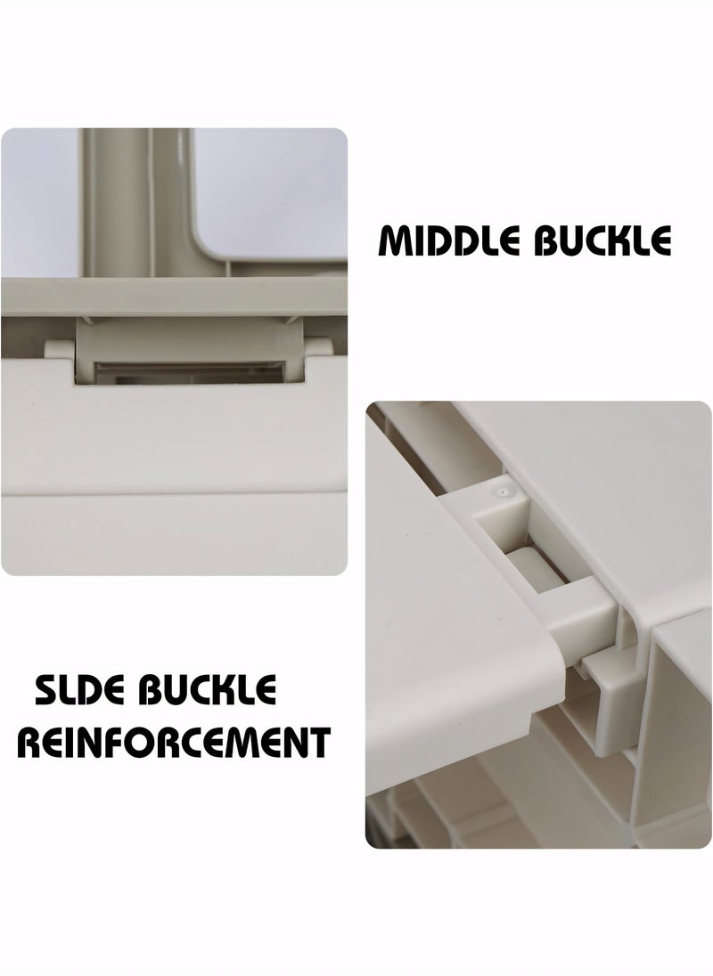 Generic - Foldable Plastic Shoe Rack, Home Kitchen Storage Rack, DIY Assembly Bedroom Cabinets Storage Shelf, Stackable Space-Saving Shoe Rack for Entryway, Hallway, Bedroom - Image 1