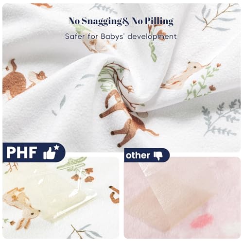 PHF Warm Micro-Fleece Baby Sleep Sack 6-12 Months, Soft Baby Wearable Blanket, 2-Way Zipper Sleeping Bags, 2 Pack Comfy Toddler Sleeping Sack for Boys, Medium Size, Woodland & Animal - Image 3