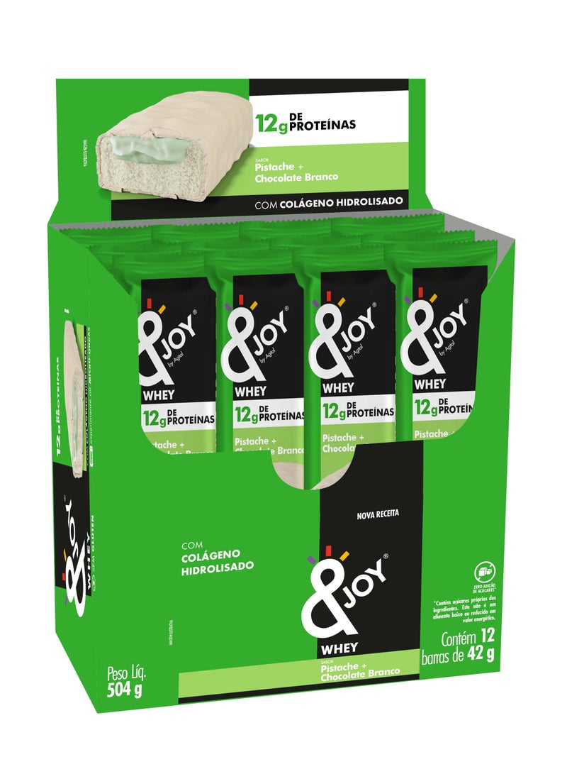 Enjoy snacks  Whey Bar Protein Zero Sugar Pistachio (Pack of 12) - Image 1