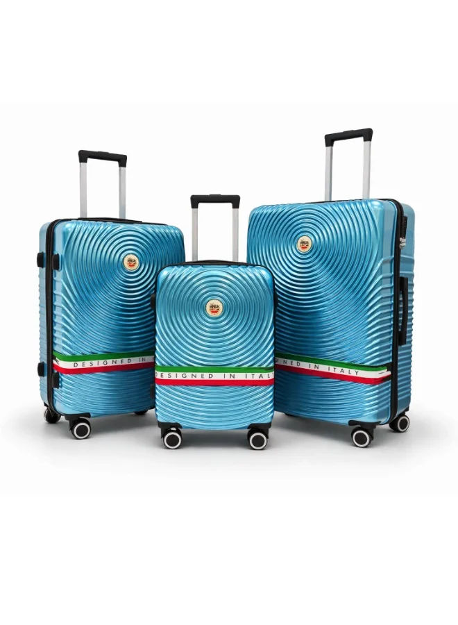 منيك طقم حقائب سفر مكون من 3 قطع | حقيبة ترولي صلبة بمقبض ناعم وقفل TSA | عجلات مزدوجة دوارة 360 درجة | حجم المقصورة: 20 بوصة، الحجم المتوسط: 24 بوصة، الحجم الكبير: 28 بوصة | لون فيروزي