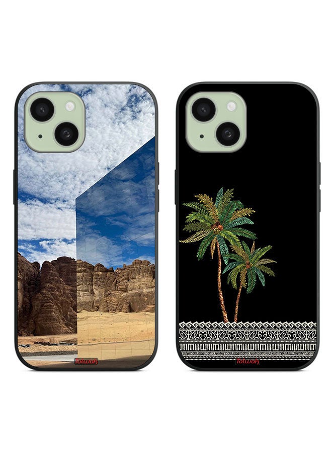 Tolwak Two Cases For Apple iPhone 15 Plus Protective Covers Mirror Building and Tree - Image 1