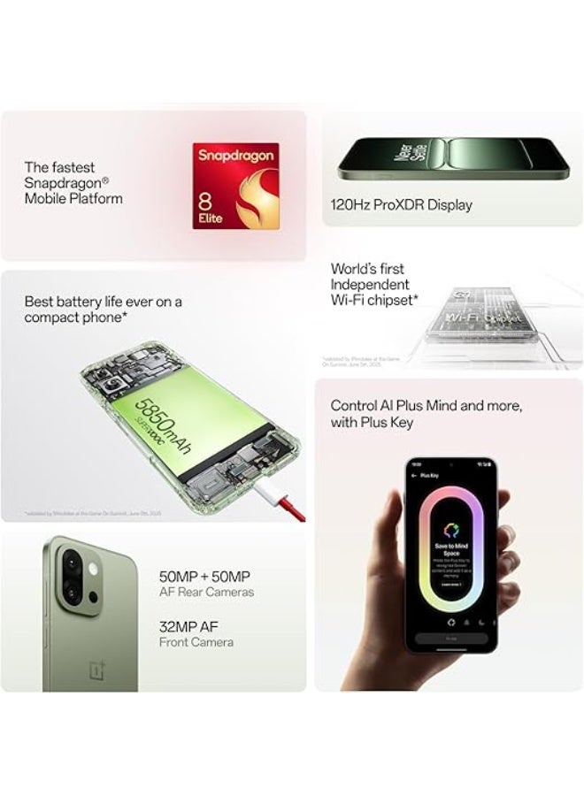 ون بلس 13s | Snapdragon® 8 Elite | أذكى مع OnePlus AI | 12GB+512GB | Green Silk - النسخة الدولية - Image 4