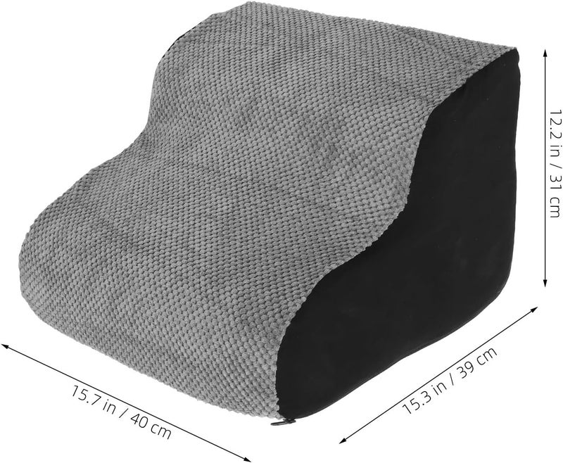 TOYANDONA Pet Stairs for Small Dogs and Cats, 2-Step High-Density Foam Dog Ladder with Non-Slip Base, Extra Wide Puppy Bed Steps for Indoor Use - Image 2
