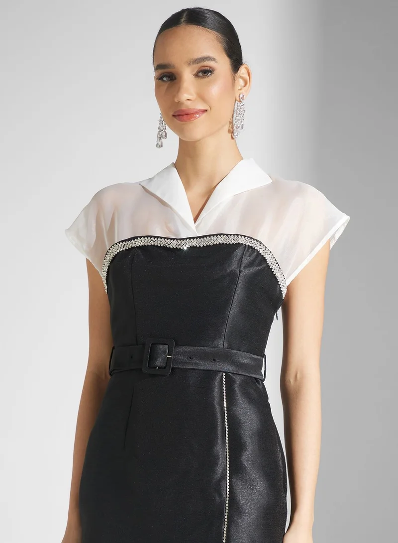 Femi9 Belted Detail Dress