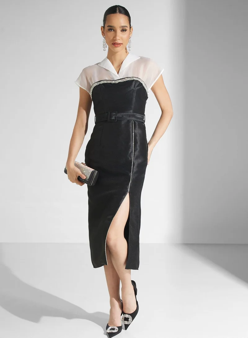 Femi9 Belted Detail Dress