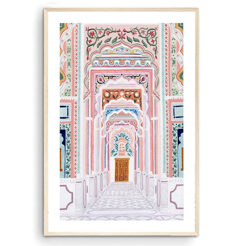 Nationcog Nationcog Patrika Gate  Jaipur Art Print  India Art Print  Travel Print  Travel Poster  Home Decor  Wedding Gift  Housewarming Gift  Home Decor (Unframed) (11x14 in) - Image 1