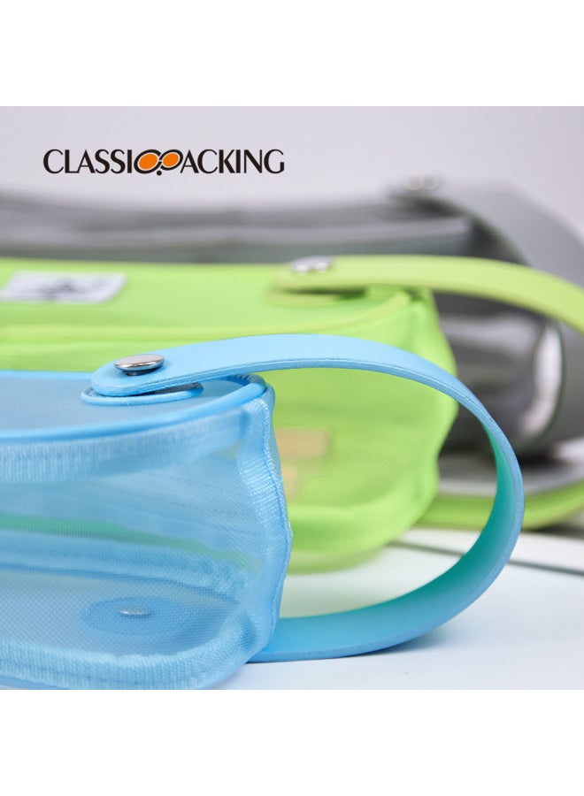 classicpacking Custom Simple Small Fresh Zipper Bag Student Pencil Stationery Bag Mesh Transparent Portable Large Capacity Pencil Case - Image 3
