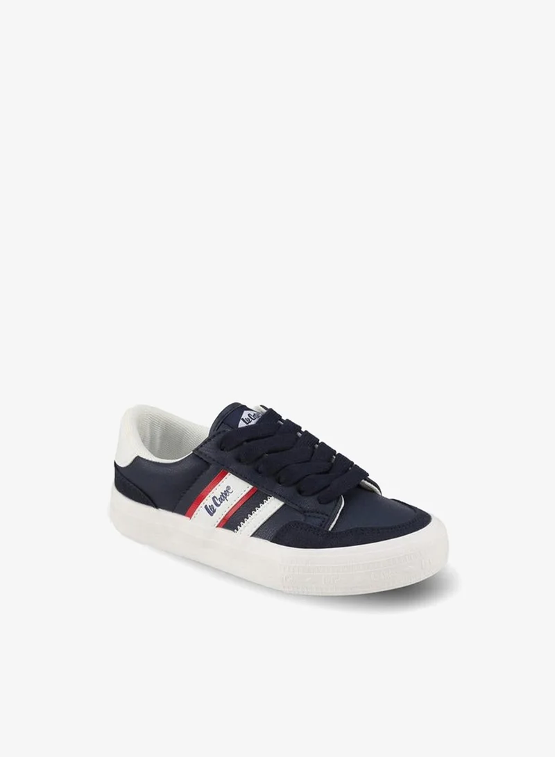 Lee Cooper Boys Logo Print Lace-Up Ankle Sneakers
