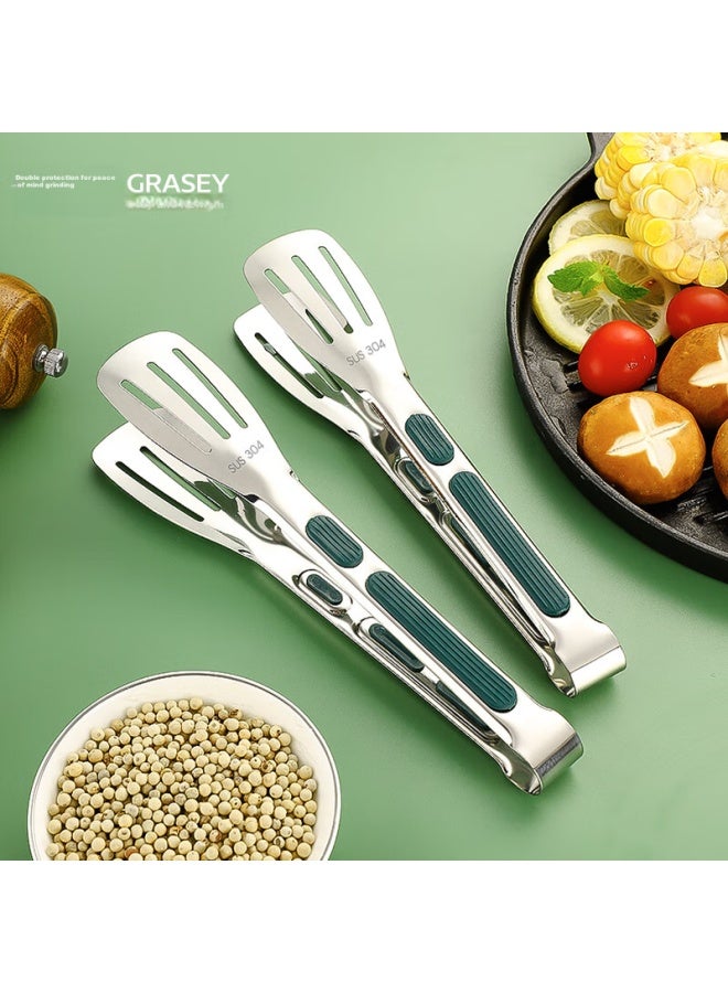 GRASEY Guangyi 304 Stainless Steel Multifunctional Food Tongs, Cake Tongs, Steak Tongs, Barbecue Bread Pastry Tongs, Baking Tongs Gy8653  - Image 2