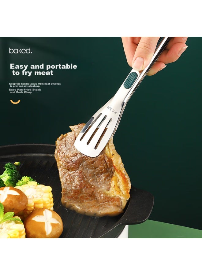 GRASEY Guangyi 304 Stainless Steel Multifunctional Food Tongs, Cake Tongs, Steak Tongs, Barbecue Bread Pastry Tongs, Baking Tongs Gy8653  - Image 5