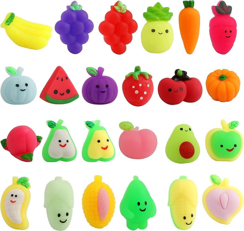 ANAB GI Mochi Squishy Toys, 5 pcs Fruit Squishy Party Favors for Kids Classroom Prize Stress Relief Squishies Bulk Gift for Birthday Pinata Goodie Bag Filler Christmas (Fruit) - Image 5