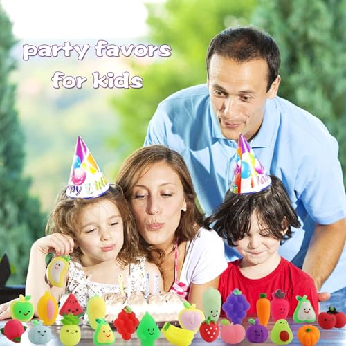ANAB GI Mochi Squishy Toys, 5 pcs Fruit Squishy Party Favors for Kids Classroom Prize Stress Relief Squishies Bulk Gift for Birthday Pinata Goodie Bag Filler Christmas (Fruit) - Image 4