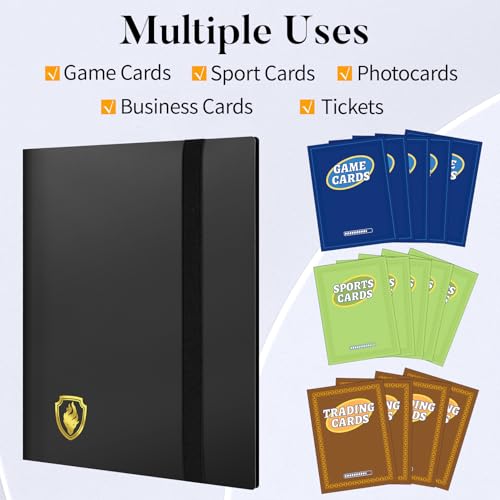 Fabmaker Heavy Duty Card Binder, Fabmaker 9 Pocket Trading Card Binder Holds 360 Cards, Sleek Side-Loading Card Album, Sturdy Card Collection Folder for TCG, MTG, Yugioh, Other Game Cards, Sport Cards, Blue - Image 3