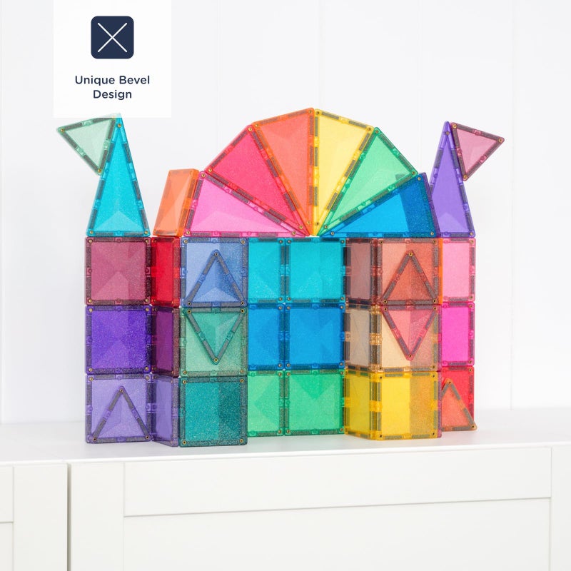 CONNETIX Magnetic Tiles Glitter Castle Pack, 48 Pieces - Image 3