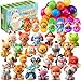 DMIGHT 24 Pack Filled Easter Eggs for Kids Prefilled Egg Fillers Squishy Toys Stuffed Easters Gifts Basket Stuffers for Kids Girls Toddlers Boys Easters Egg Hunt Party Favors Animals Easter - Image 2