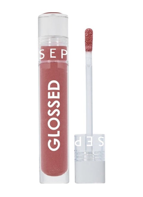 SEPHORA COLLECTION Glossed Lip Gloss 100. Busy - Pure Finish, Glitter Finish & Hydrating Lip Gloss (5ml) – Lightweight, Non-Sticky & Long-Lasting Formula