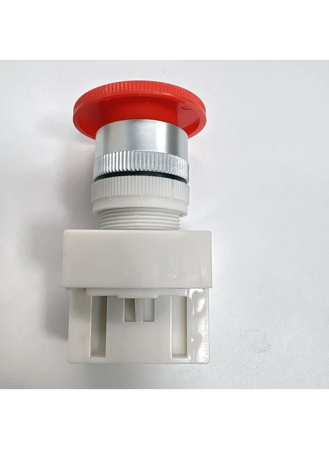 مفتاح توقف طارئ ثقيل DPST، 1 NO 1 NC، 10 أمبير 660 فولت، غطاء عيش الغراب أحمر - Image 5