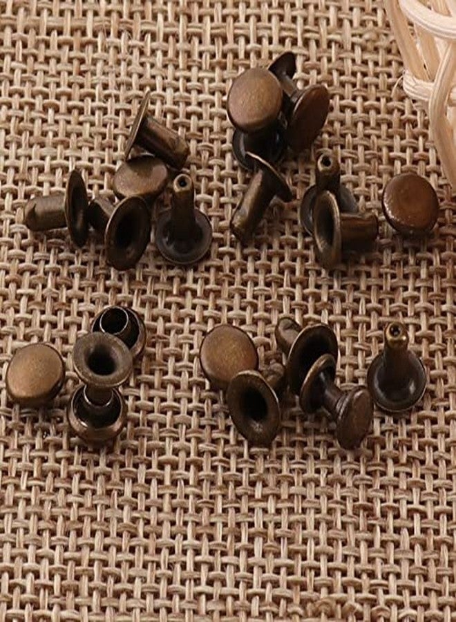 Nimida™ Single Cap Rivets | Brass | Medium Size-7 mm | Antique | for DIY Leather Craft | Pack of 100 Pairs - Image 4
