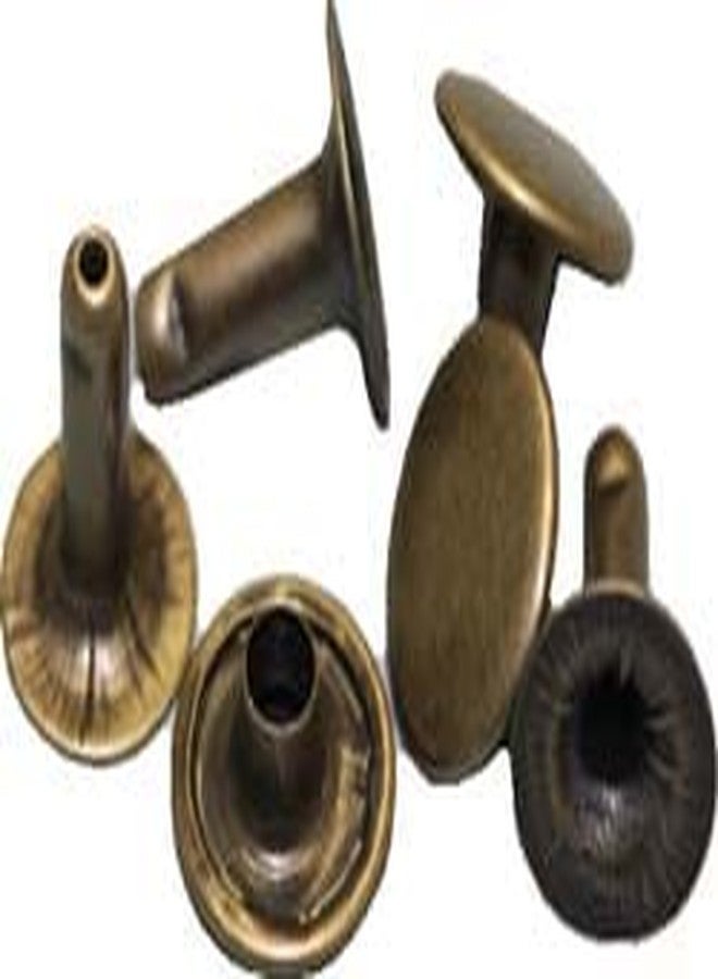 Nimida™ Single Cap Rivets | Brass | Medium Size-7 mm | Antique | for DIY Leather Craft | Pack of 100 Pairs - Image 3
